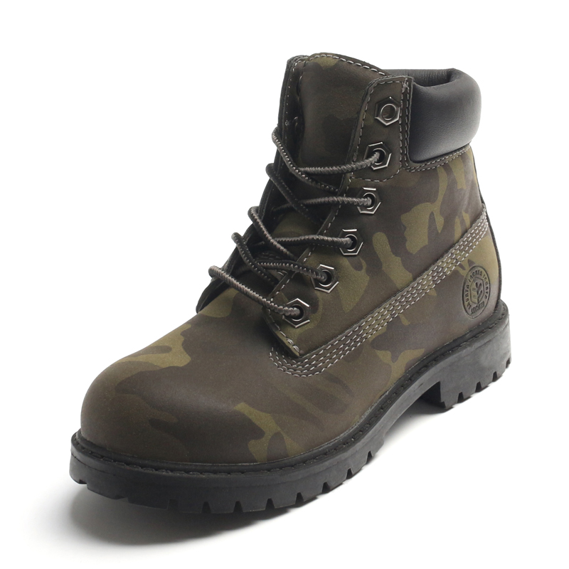 Classical Boys Kids Khaki Camo Printingupper Desert Boots